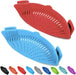 2 Pcs Clip on Strainer, Pot Strainer for Pasta Meat Vegetables Fruit, Silicone Strainer - Fit All Pots and Bowls.