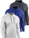 Men'S 3 Pack Mesh Running Shirt Long Sleeve Workout Athletic Shirts with Hoods,5095,White/Grey/Blue,3Xl